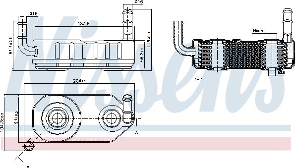 Nissens 90708 - Eļļas radiators, Automātiskā pārnesumkārba www.autospares.lv