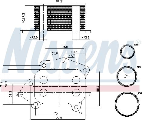 Nissens 90717 - Eļļas radiators, Motoreļļa www.autospares.lv