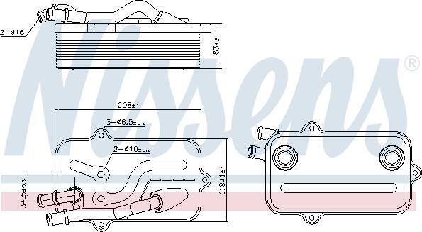 Nissens 90782 - Eļļas radiators, Automātiskā pārnesumkārba www.autospares.lv