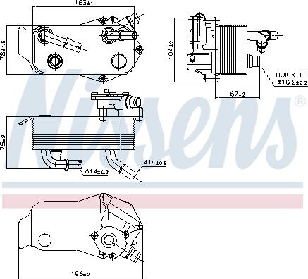 Nissens 90736 - Eļļas radiators, Automātiskā pārnesumkārba www.autospares.lv