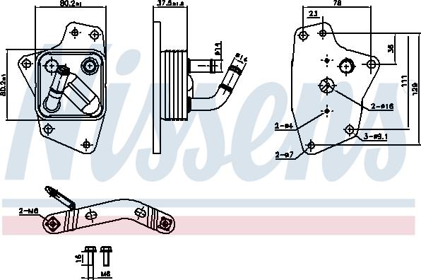 Nissens 91444 - Eļļas radiators, Motoreļļa www.autospares.lv