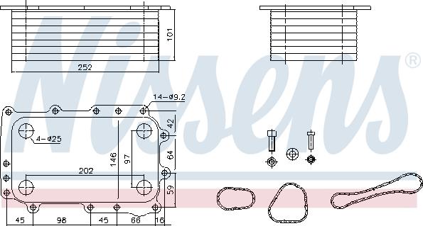 Nissens 91431 - Eļļas radiators, Motoreļļa www.autospares.lv