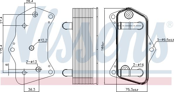 Nissens 91160 - Eļļas radiators, Automātiskā pārnesumkārba www.autospares.lv