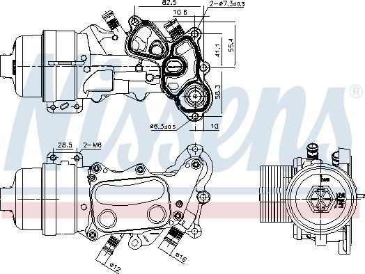 Nissens 91167 - Eļļas radiators, Motoreļļa www.autospares.lv