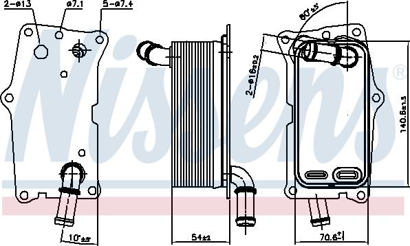 Nissens 91104 - Eļļas radiators, Automātiskā pārnesumkārba www.autospares.lv