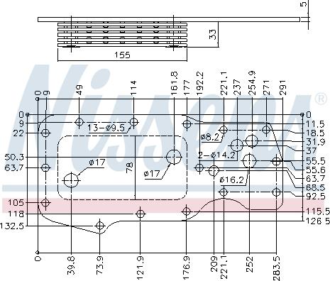 Nissens 91130 - Eļļas radiators, Motoreļļa www.autospares.lv