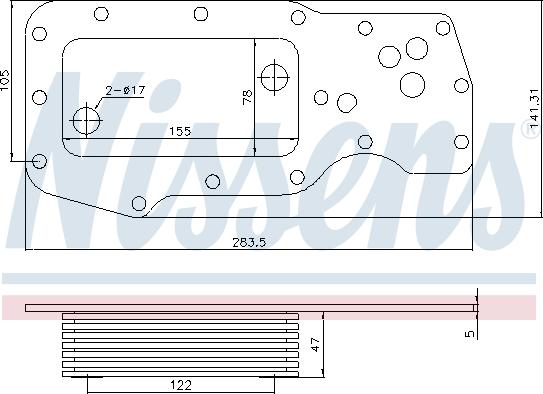 Nissens 91131 - Eļļas radiators, Motoreļļa www.autospares.lv