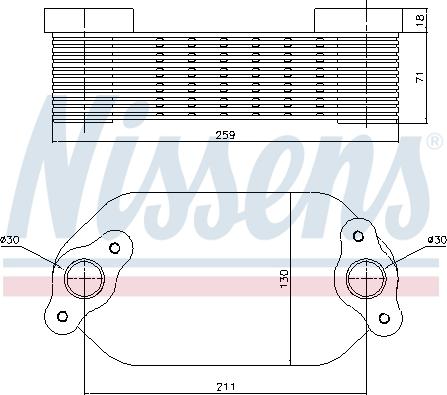 Nissens 91138 - Eļļas radiators, Motoreļļa www.autospares.lv