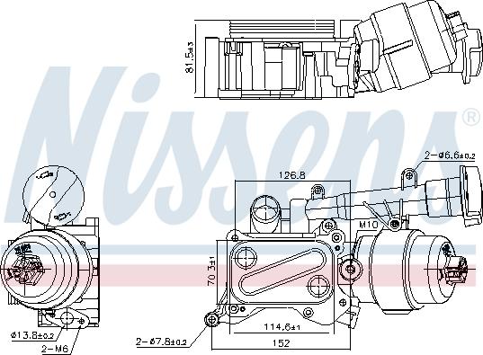 Nissens 91346 - Eļļas radiators, Motoreļļa www.autospares.lv