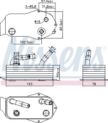 Nissens 91353 - Eļļas radiators, Automātiskā pārnesumkārba www.autospares.lv