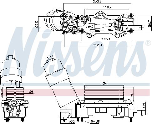 Nissens 91336 - Eļļas radiators, Motoreļļa www.autospares.lv