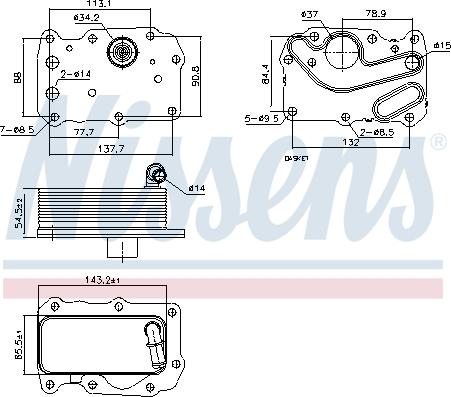 Nissens 91242 - Eļļas radiators, Motoreļļa www.autospares.lv