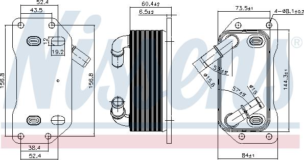 Nissens 91254 - Eļļas radiators, Motoreļļa www.autospares.lv