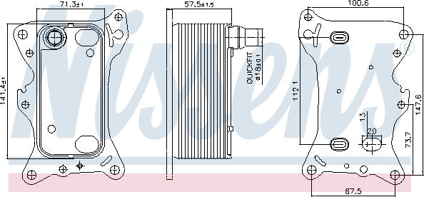 Nissens 91266 - Eļļas radiators, Motoreļļa www.autospares.lv