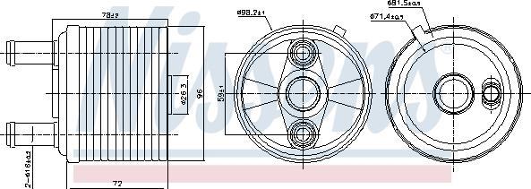 Nissens 91267 - Eļļas radiators, Automātiskā pārnesumkārba www.autospares.lv