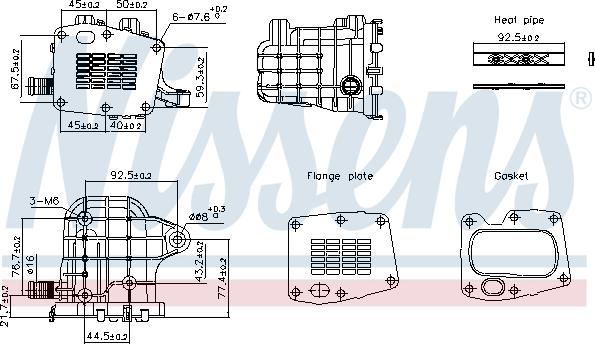 Nissens 989493 - Radiators, Izplūdes gāzu recirkulācija www.autospares.lv