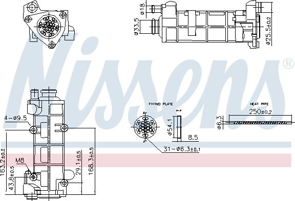 Nissens 989458 - Radiators, Izplūdes gāzu recirkulācija www.autospares.lv