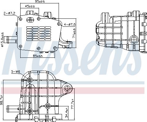 Nissens 989481 - Radiators, Izplūdes gāzu recirkulācija www.autospares.lv