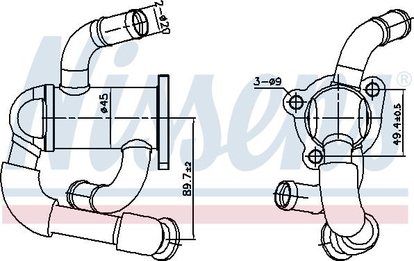 Nissens 989433 - Radiators, Izplūdes gāzu recirkulācija www.autospares.lv