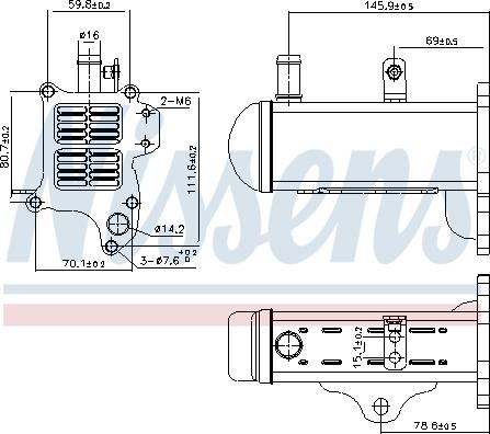 Nissens 989425 - Radiators, Izplūdes gāzu recirkulācija www.autospares.lv