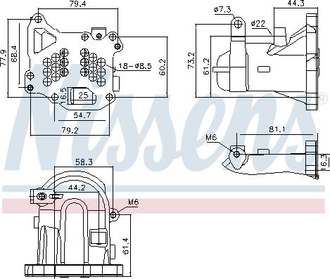 Nissens 989313 - Radiators, Izplūdes gāzu recirkulācija www.autospares.lv