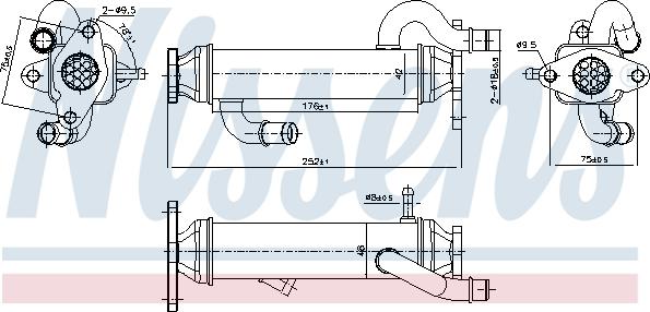 Nissens 989328 - Radiators, Izplūdes gāzu recirkulācija www.autospares.lv