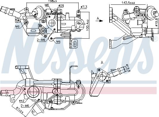 Nissens 989273 - Radiators, Izplūdes gāzu recirkulācija www.autospares.lv