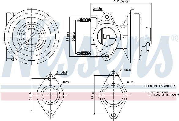 Nissens 98444 - Izpl. gāzu recirkulācijas vārsts www.autospares.lv