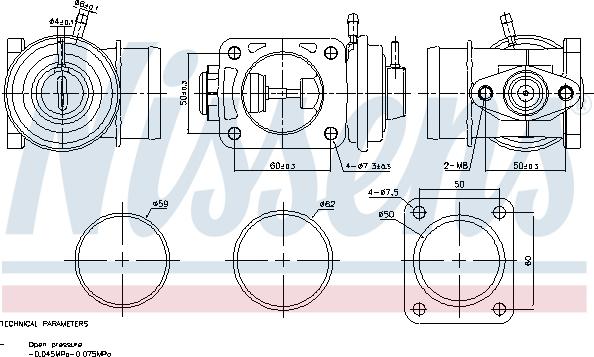 Nissens 98469 - Izpl. gāzu recirkulācijas vārsts autospares.lv