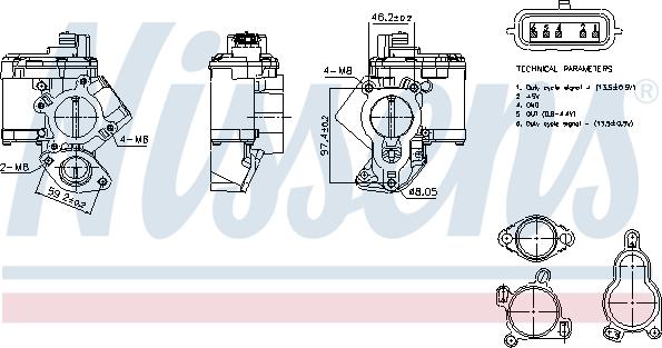 Nissens 98463 - Izpl. gāzu recirkulācijas vārsts www.autospares.lv