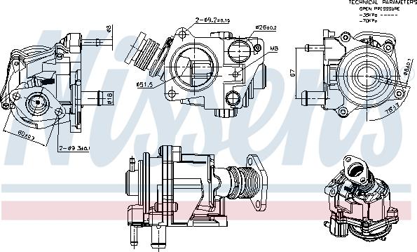 Nissens 98424 - Izpl. gāzu recirkulācijas vārsts www.autospares.lv