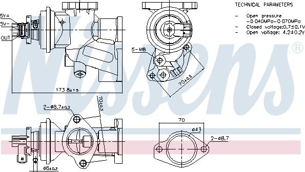 Nissens 98475 - Izpl. gāzu recirkulācijas vārsts www.autospares.lv