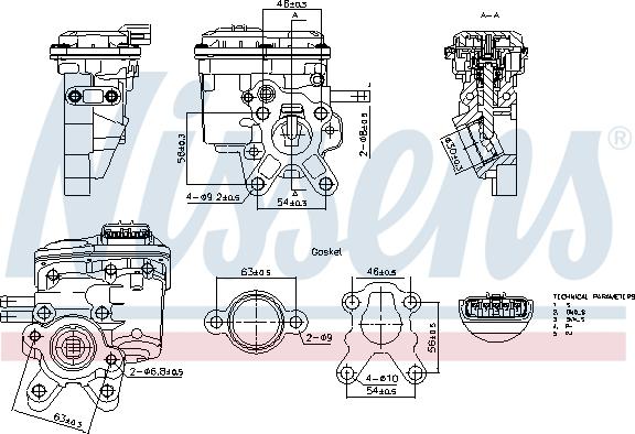 Nissens 98508 - Izpl. gāzu recirkulācijas vārsts www.autospares.lv