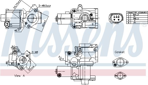 Nissens 98199 - Izpl. gāzu recirkulācijas vārsts www.autospares.lv