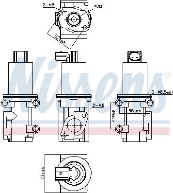 Nissens 98185 - Izpl. gāzu recirkulācijas vārsts www.autospares.lv