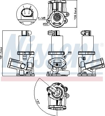 Nissens 98175 - Izpl. gāzu recirkulācijas vārsts www.autospares.lv