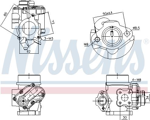 Nissens 98349 - Izpl. gāzu recirkulācijas vārsts www.autospares.lv