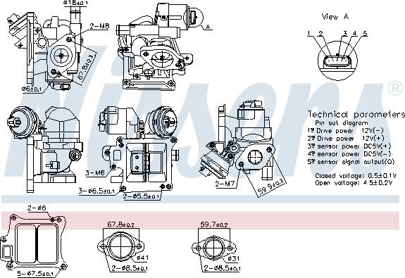 Nissens 98383 - Izpl. gāzu recirkulācijas vārsts autospares.lv