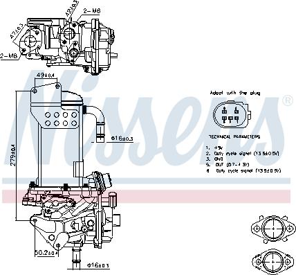 Nissens 98325 - Izpl. gāzu recirkulācijas modulis www.autospares.lv