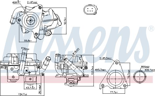 Nissens 98379 - Izpl. gāzu recirkulācijas vārsts www.autospares.lv