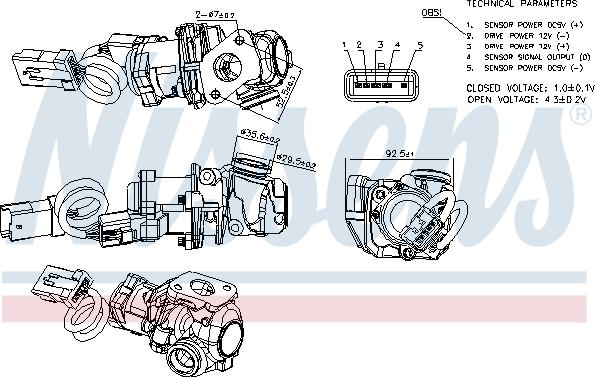 Nissens 98245 - Izpl. gāzu recirkulācijas vārsts www.autospares.lv