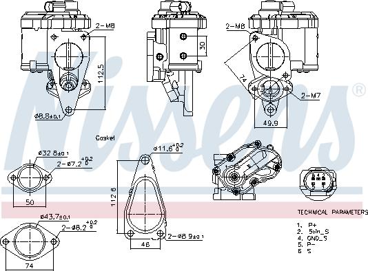 Nissens 98241 - Izpl. gāzu recirkulācijas vārsts www.autospares.lv