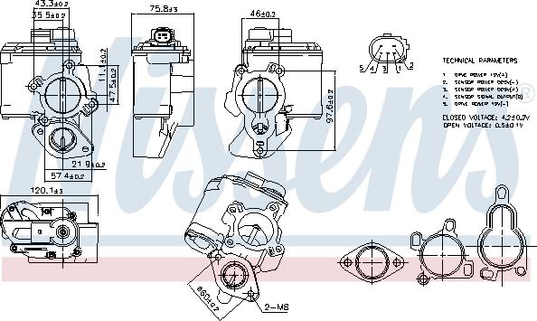 Nissens 98261 - Izpl. gāzu recirkulācijas vārsts www.autospares.lv