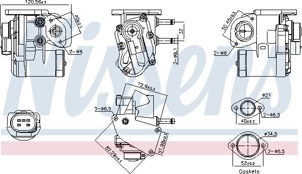 Nissens 98236 - Izpl. gāzu recirkulācijas vārsts www.autospares.lv