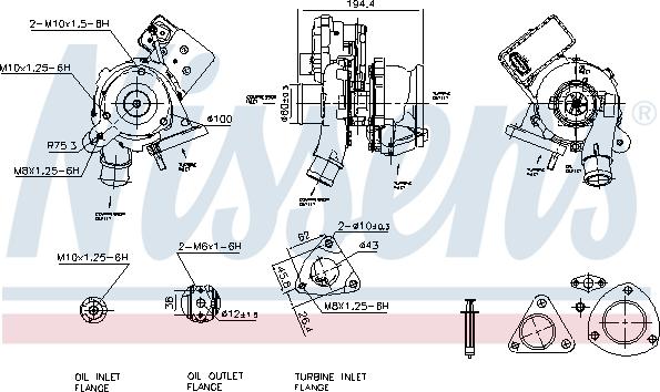 Nissens 93413 - Kompresors, Turbopūte autospares.lv