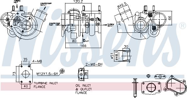 Nissens 93473 - Kompresors, Turbopūte www.autospares.lv