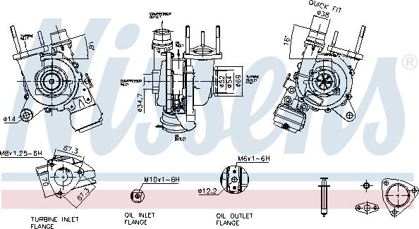 Nissens 93551 - Турбина, компрессор www.autospares.lv