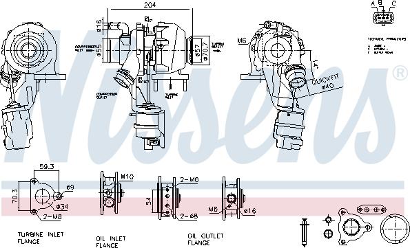 Nissens 93509 - Kompresors, Turbopūte www.autospares.lv