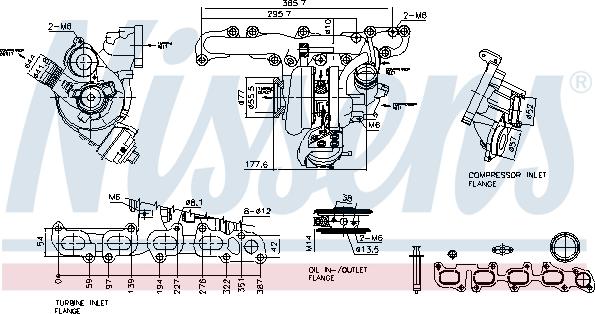 Nissens 93505 - Kompresors, Turbopūte autospares.lv