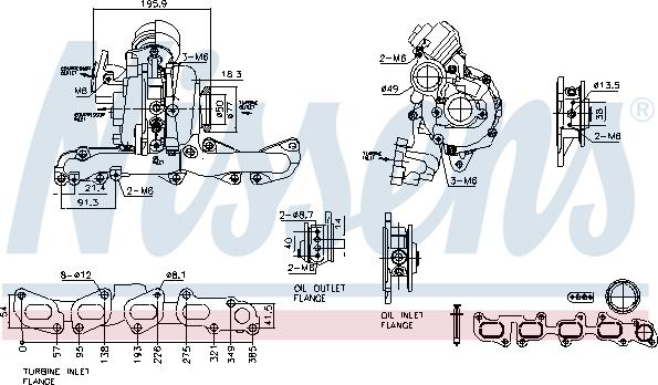 Nissens 93506 - Kompresors, Turbopūte www.autospares.lv